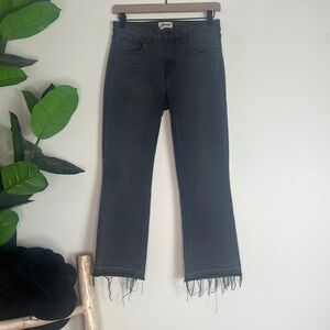 L’agence Serena Cropped Baby Flare High Waisted Gray Size 26